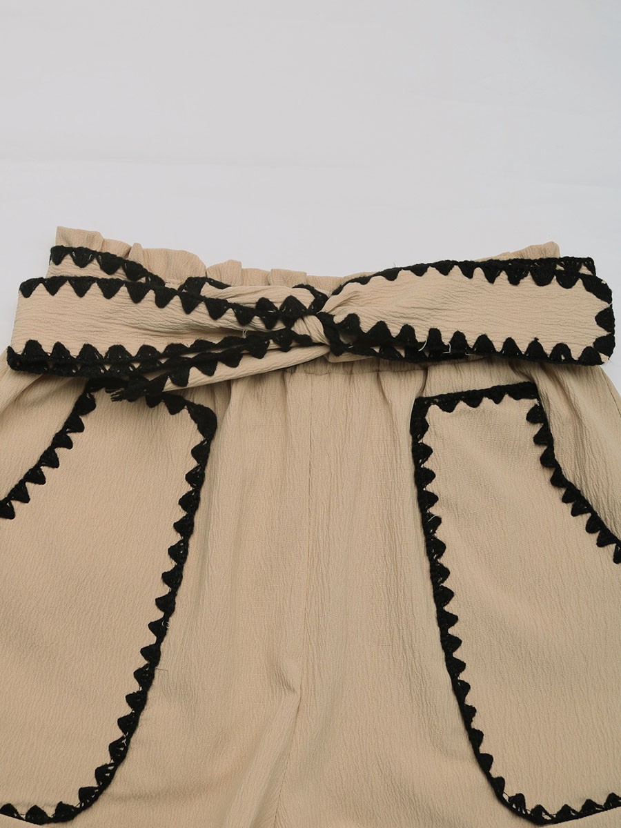 Breathable vendre Polyester Laceup Shorts for Women Casual Style for Summer Days