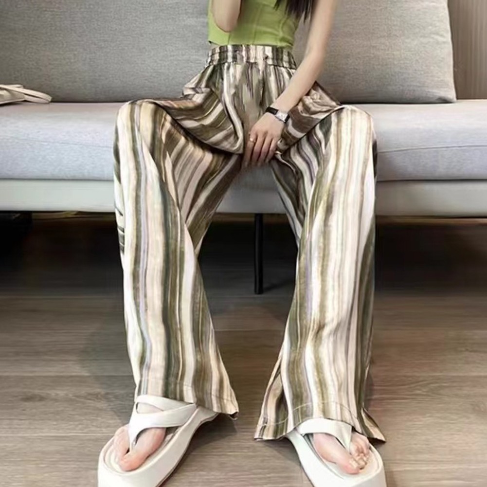 Trendy Women High Waist Drape Pants Ink Painting for Spring Summer Fall - Bild 10 von 14