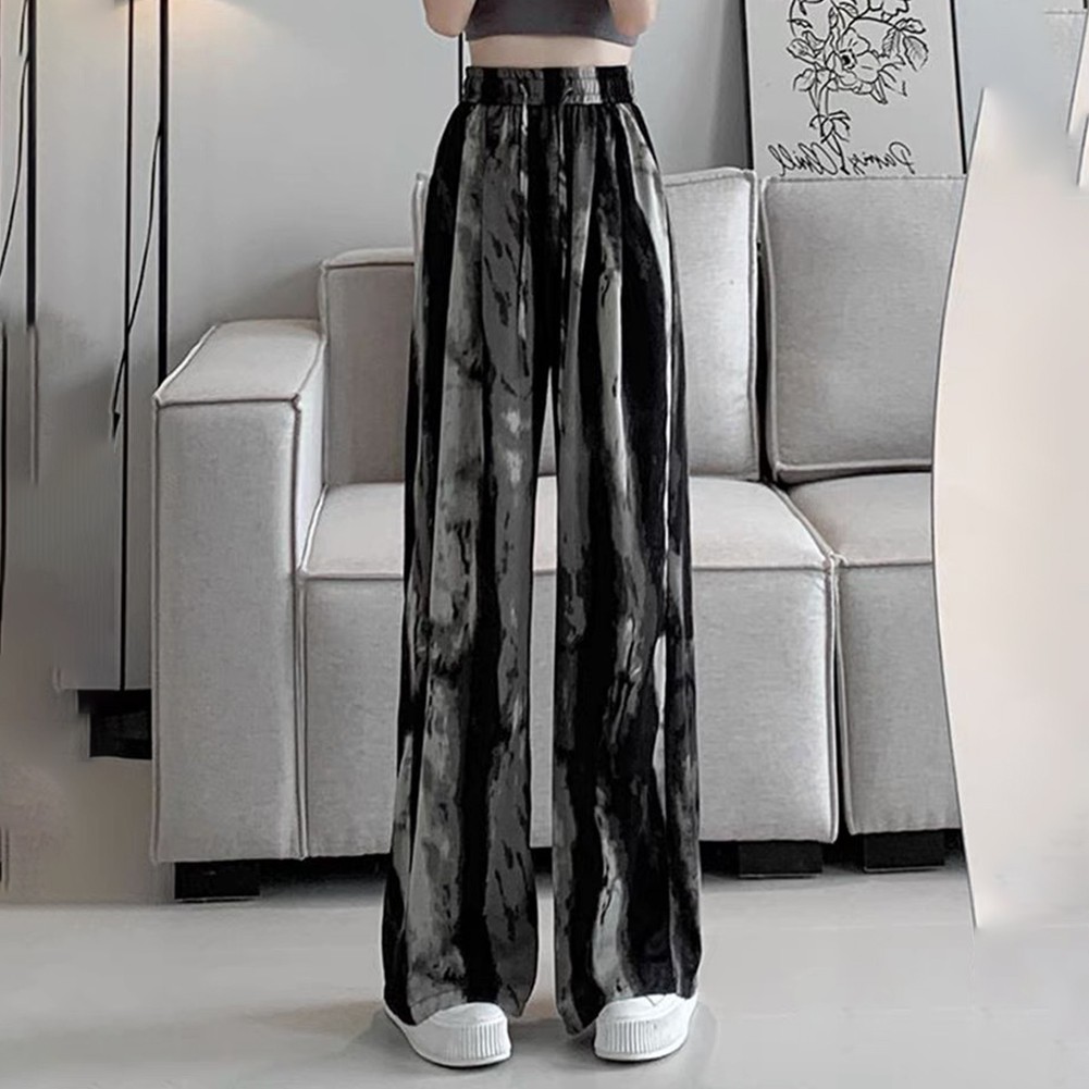 Trendy Women High Waist Drape Pants Ink Painting for Spring Summer Fall - Bild 13 von 14