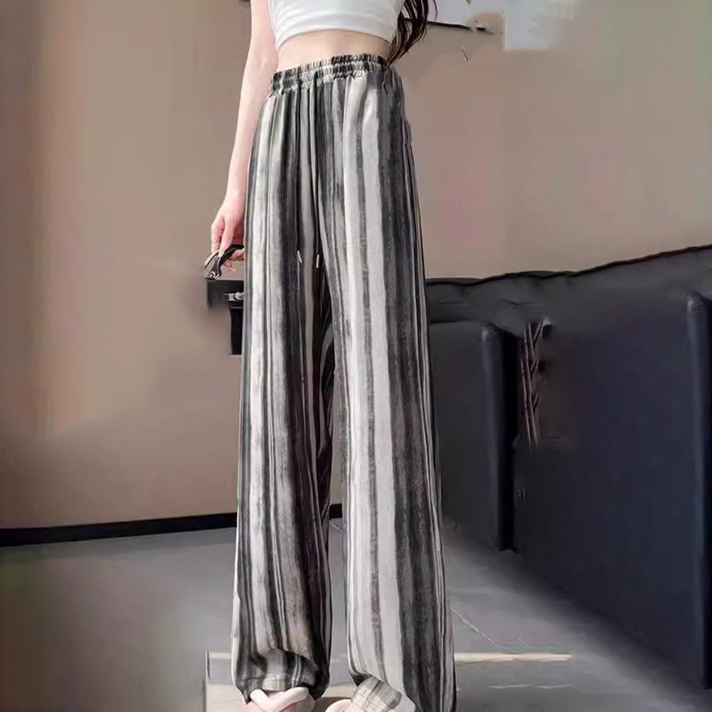 Trendy Women High Waist Drape Pants Ink Painting for Spring Summer Fall - Bild 8 von 14