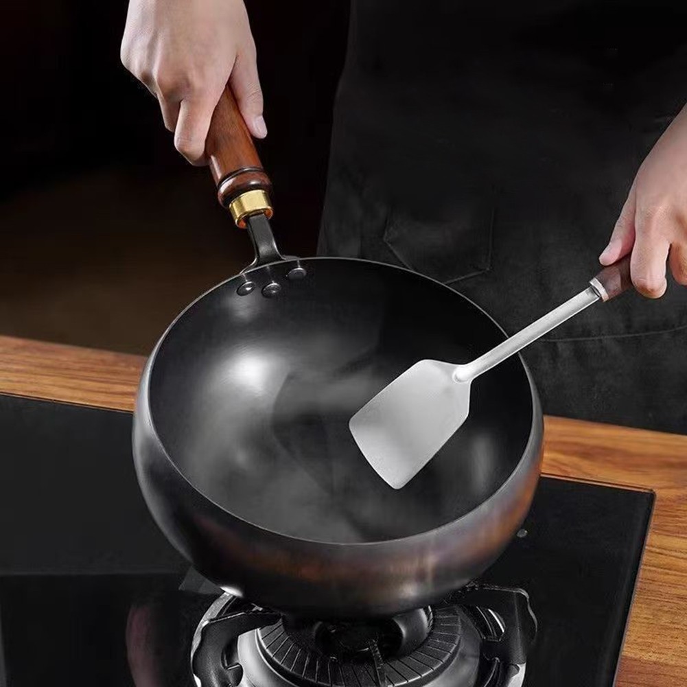 Efficient Heat Retention Iron Frying Pan Big Belly for Consistent Results - Picture 28 of 52