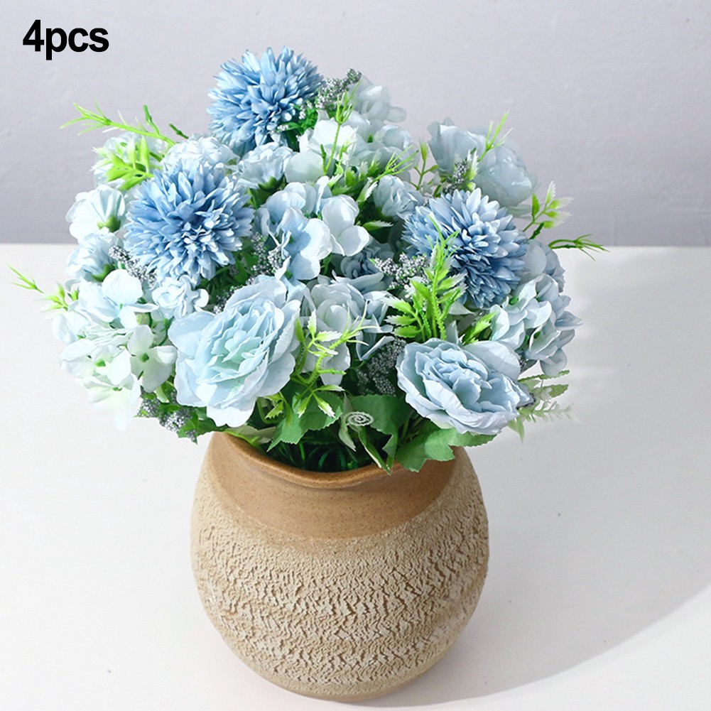 Hortensia pivoine fleurs artificielles orientées détail options vente en gros multicolores