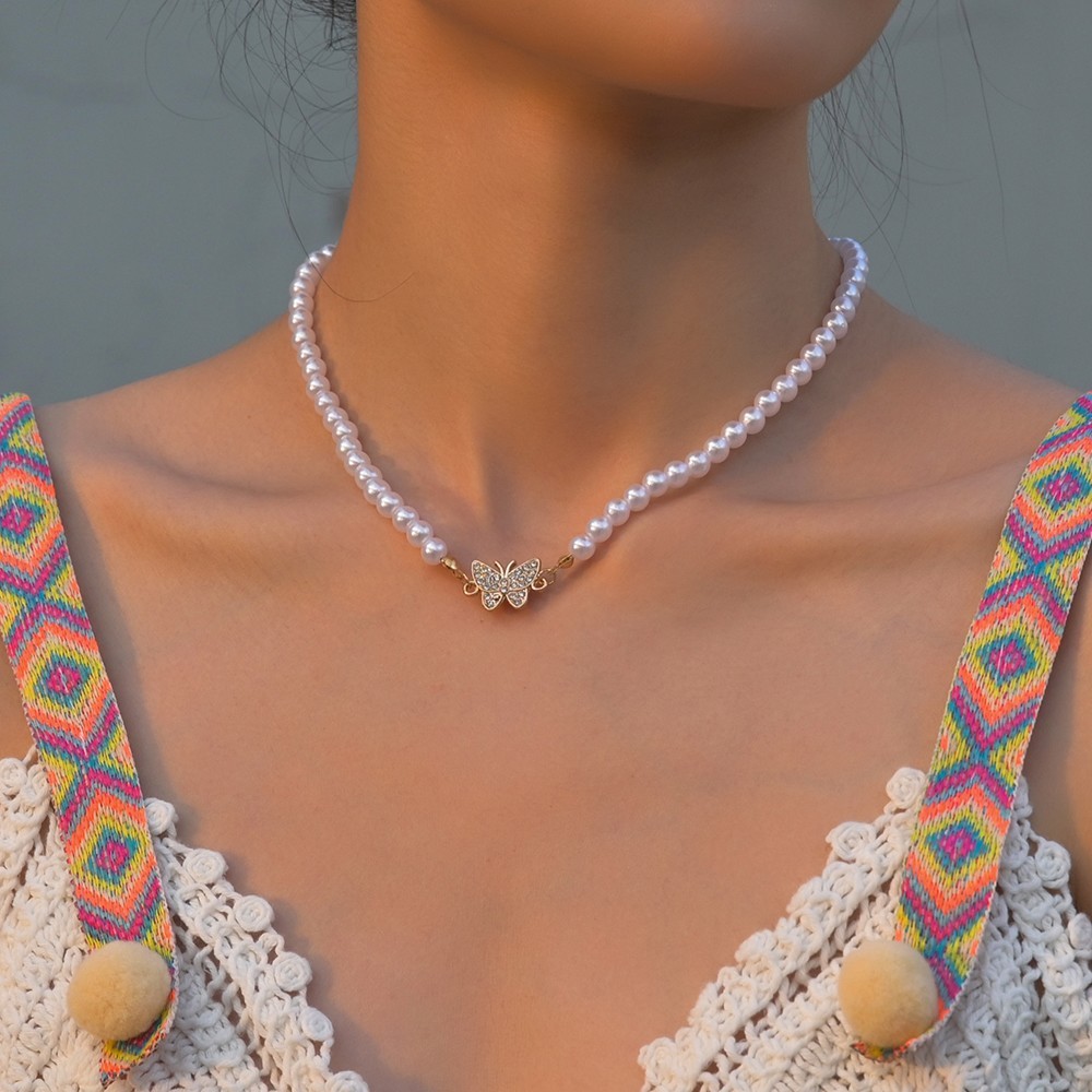 Colorful Bohemian Necklace Featuring Turquoise Starfish and Rice Beads - Picture 17 of 36
