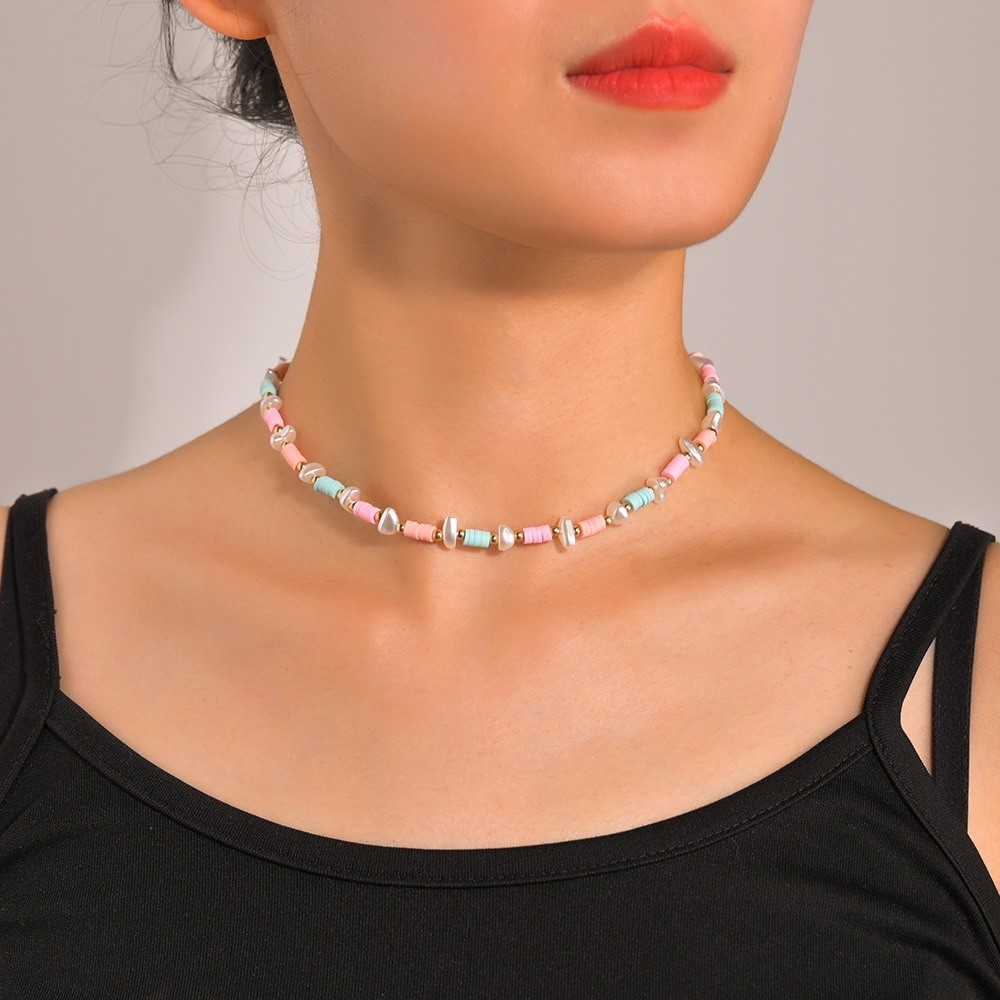 Colorful Bohemian Necklace Featuring Turquoise Starfish and Rice Beads - Picture 33 of 36