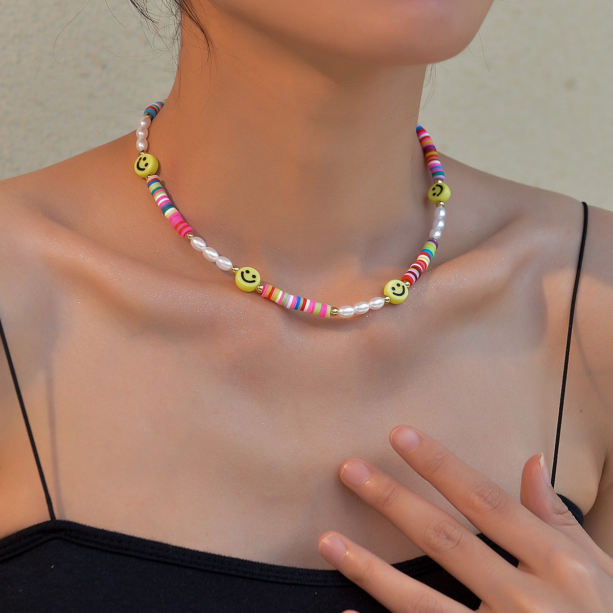 Colorful Bohemian Necklace Featuring Turquoise Starfish and Rice Beads - Picture 29 of 36