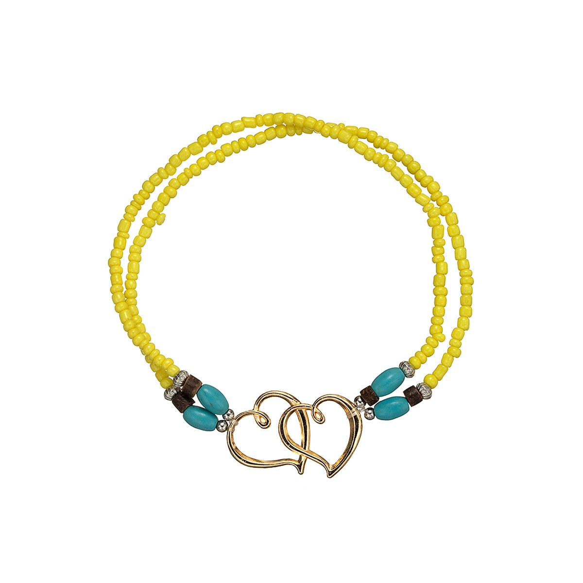 Cheville vente double couche à la mode avec perles turquoise idéale pour vêtements