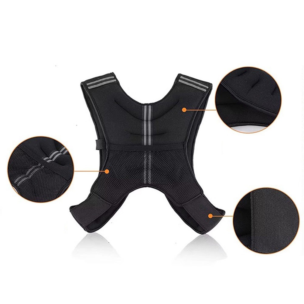 Gilet Lesté APEXUP Noir – Taille Unique, Pour Course Et Entraînement, Sangle Réfléchissante