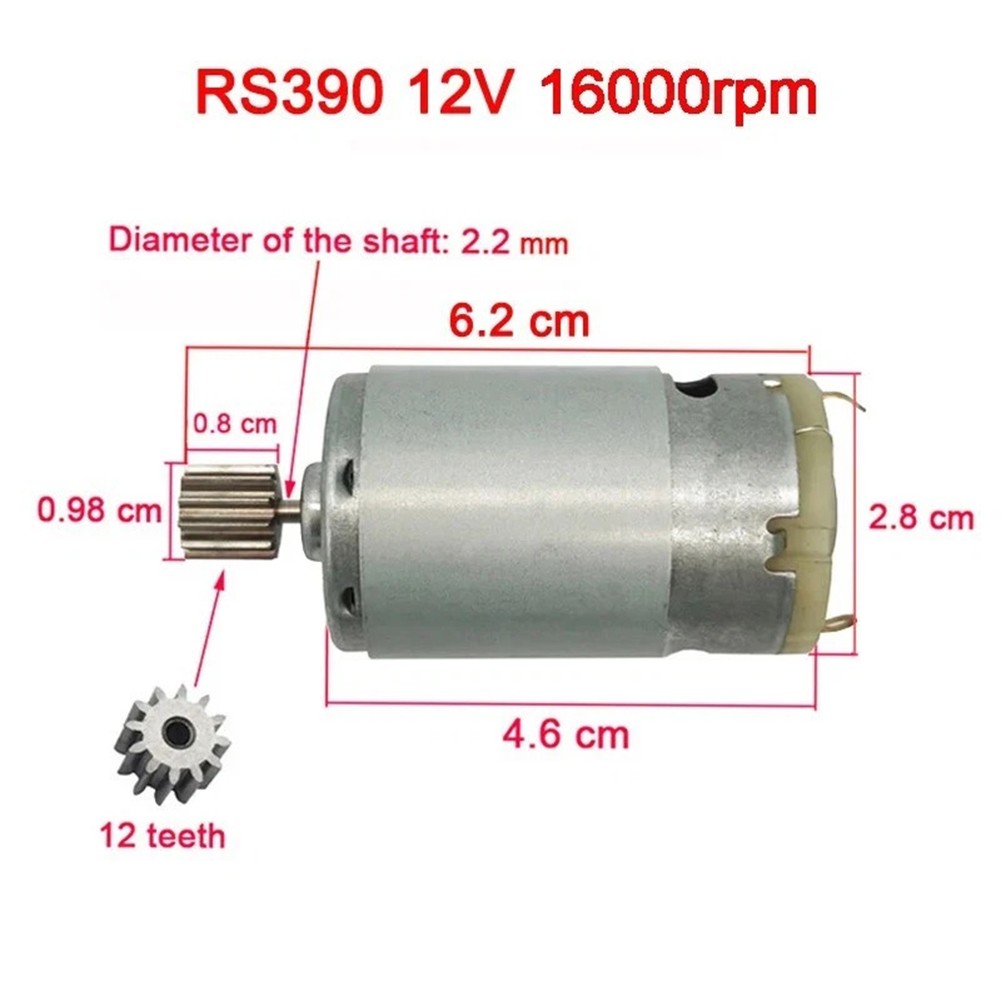 Children's Electric Car Motor RS550 RS390 RS380 6V 12V 24V Gear Options - Picture 85 of 123
