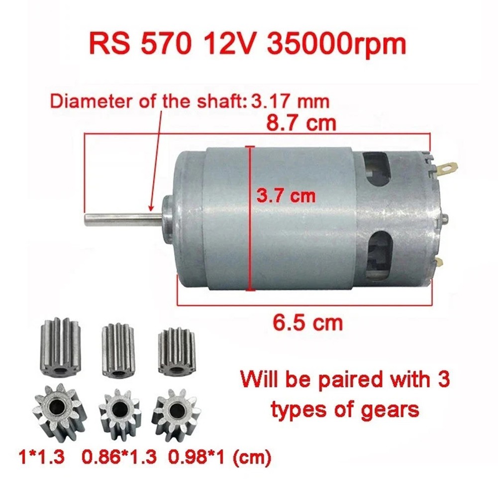 Children's Electric Car Motor RS550 RS390 RS380 6V 12V 24V Gear Options - Picture 66 of 123