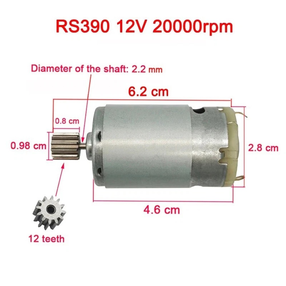Children's Electric Car Motor RS550 RS390 RS380 6V 12V 24V Gear Options - Picture 84 of 123