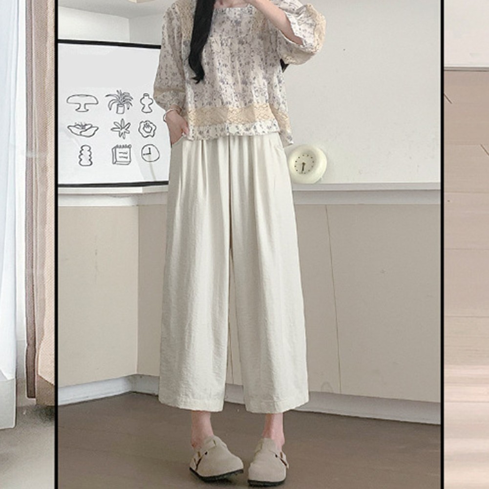 Fashionable High Waist Ice Silk Pants for Women Perfect for Summer Days Out