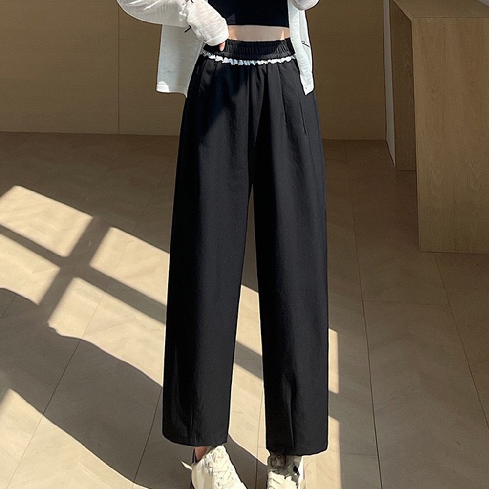 High Waist Harem Pants Casual Outing Leisure Style Regular Length Solid Pattern - Picture 52 of 63