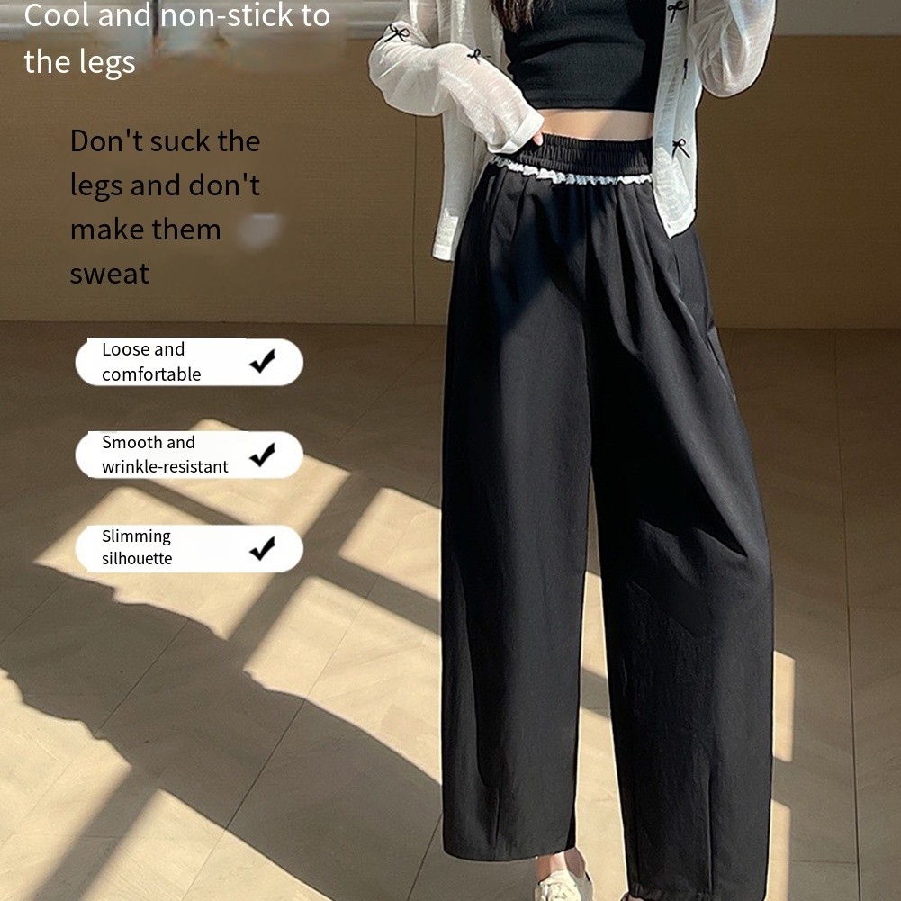 High Waist Harem Pants Casual Outing Leisure Style Regular Length Solid Pattern - Picture 53 of 63