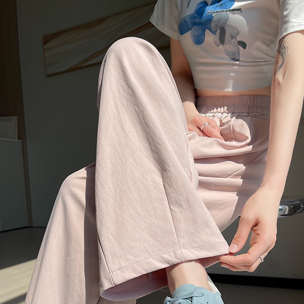 High Waist Harem Pants Casual Outing Leisure Style Regular Length Solid Pattern - Picture 58 of 63