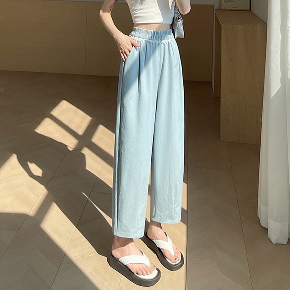 High Waist Harem Pants Casual Outing Leisure Style Regular Length Solid Pattern - Picture 31 of 63