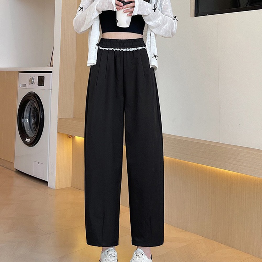 High Waist Harem Pants Casual Outing Leisure Style Regular Length Solid Pattern - Picture 50 of 63