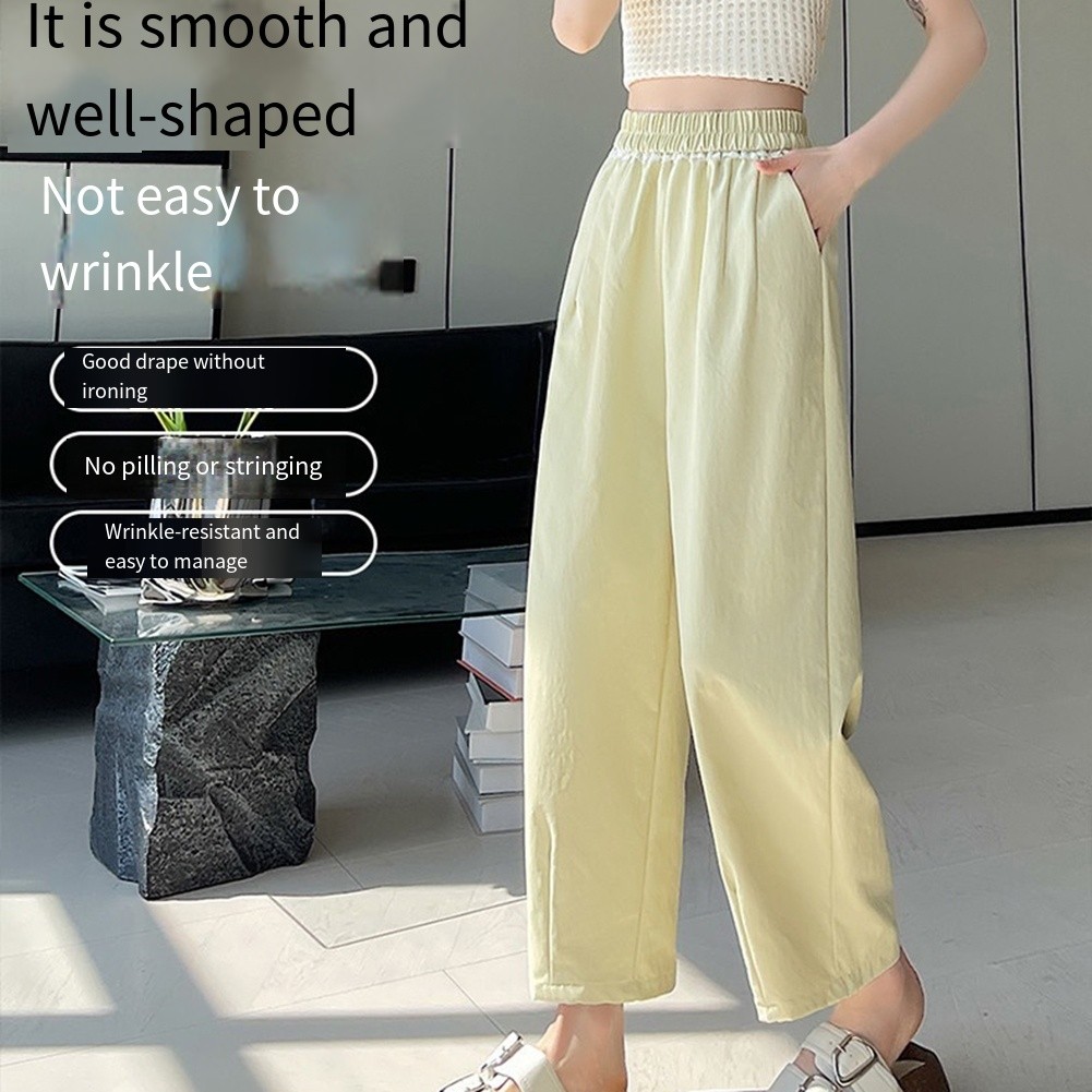 High Waist Harem Pants Casual Outing Leisure Style Regular Length Solid Pattern - Picture 30 of 63