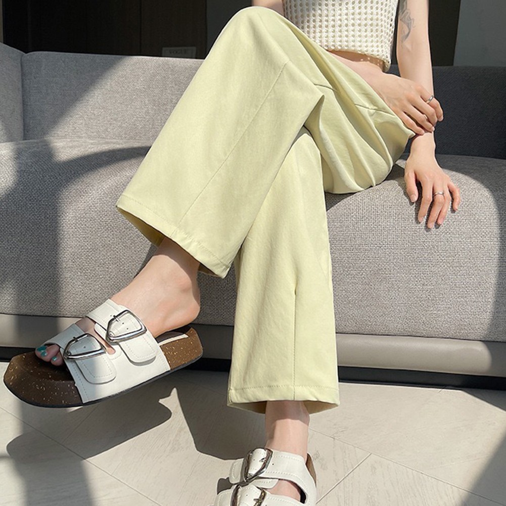 High Waist Harem Pants Casual Outing Leisure Style Regular Length Solid Pattern - Picture 28 of 63