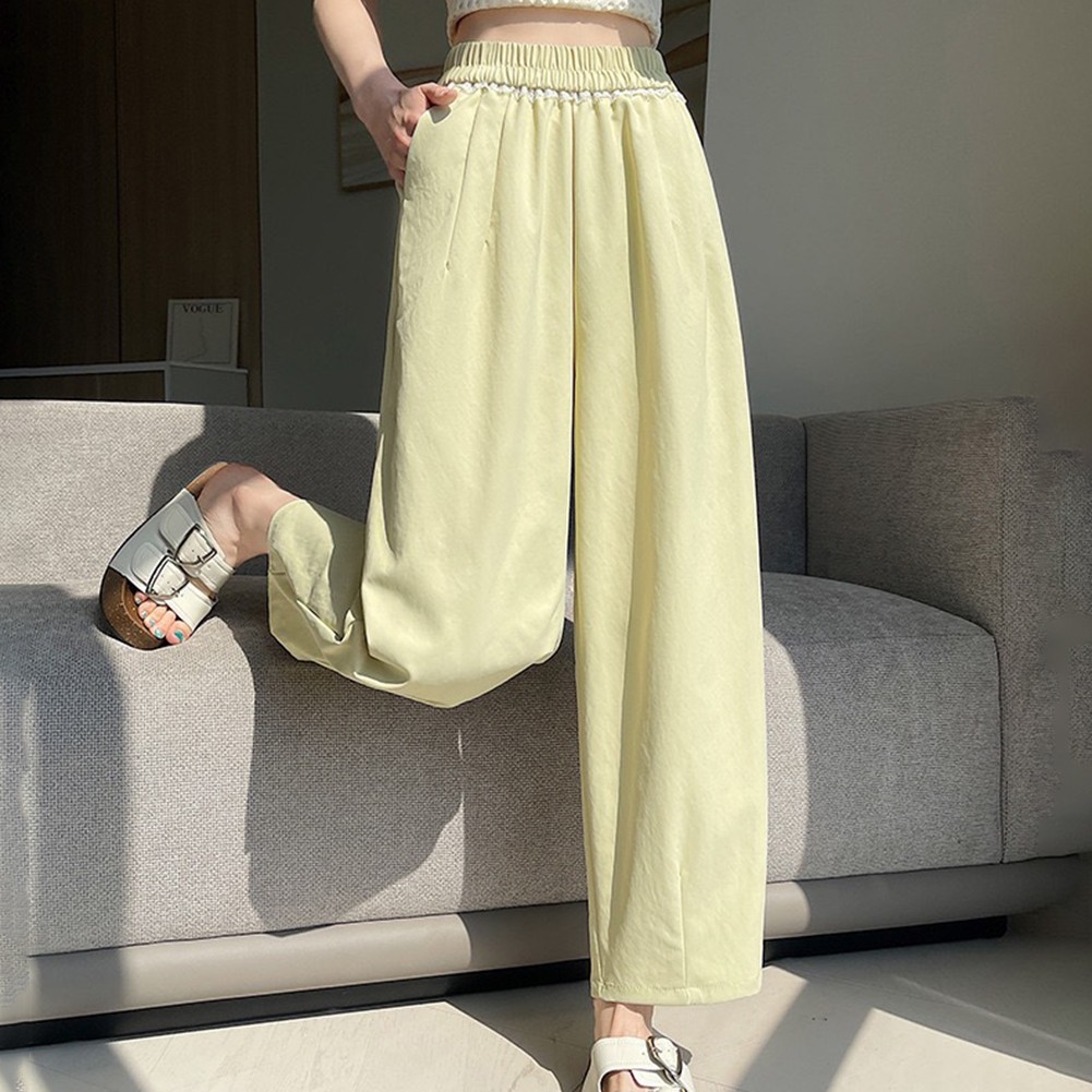 High Waist Harem Pants Casual Outing Leisure Style Regular Length Solid Pattern - Picture 25 of 63