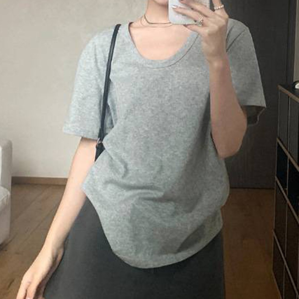 V Neck Short Sleeve Casual T Shirt for Women Perfect for Summer Activities - Picture 22 of 27