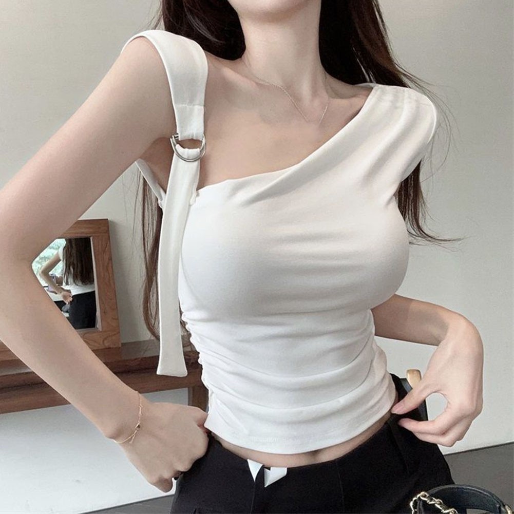 Fun Women Off Shoulder Crop Top T Shirt for Short Sleeves Summer Fashion - Picture 26 of 40