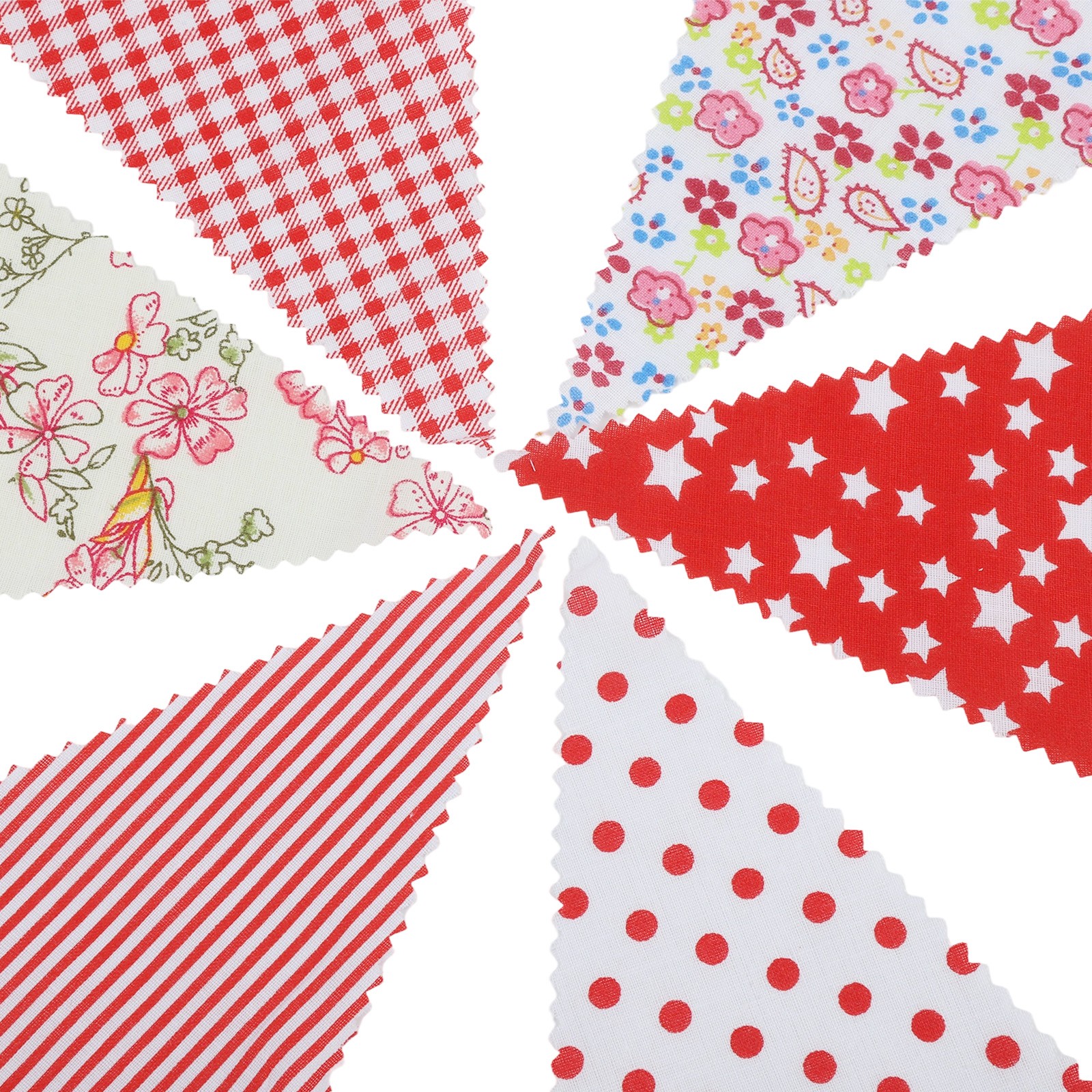 Banner Fabric Bunting Total Length 10m Cotton Grand Openings Birthdays - Picture 70 of 73