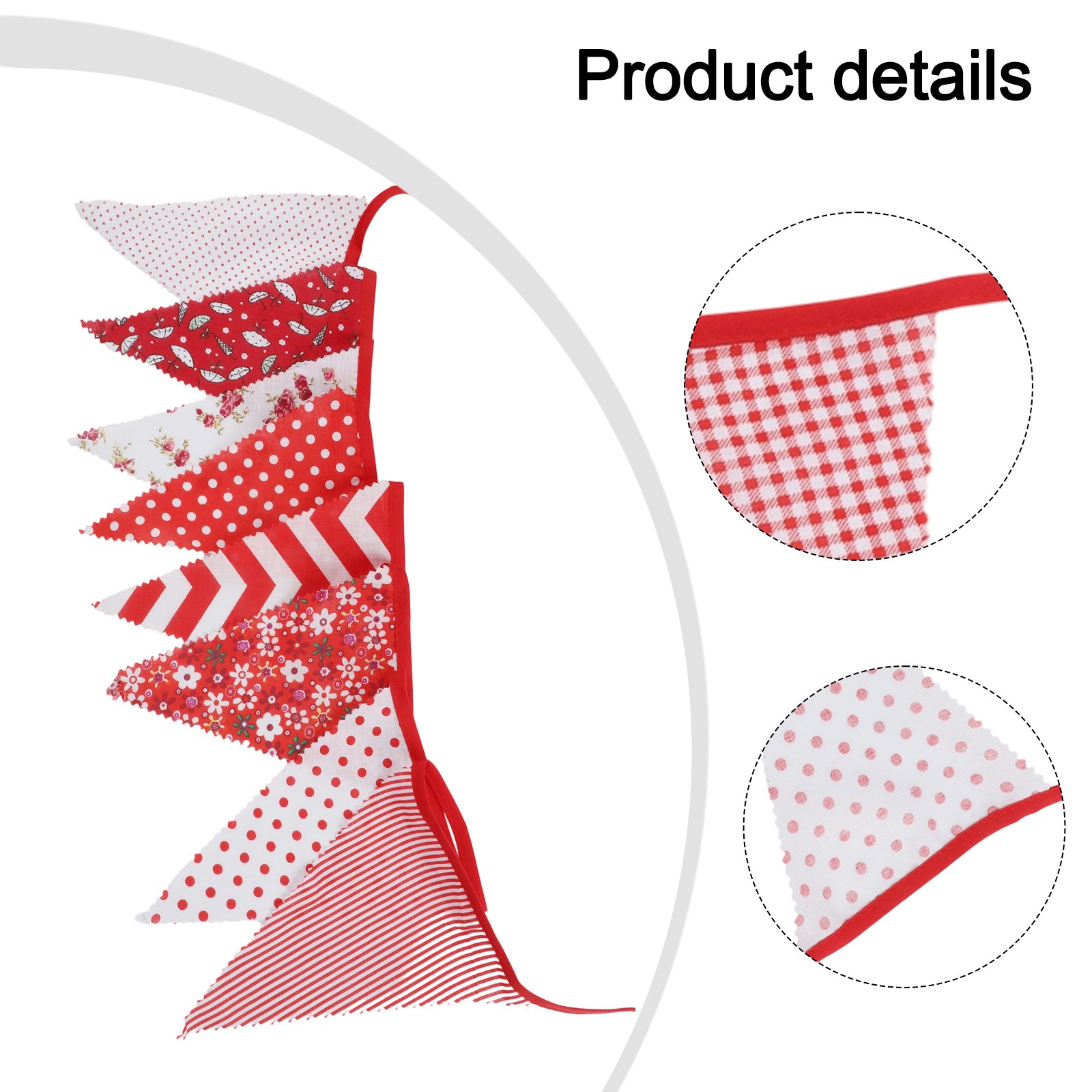 Brand New None Banner Fabric Bunting Cotton Garden Parties Height 17.46cm - Picture 69 of 80