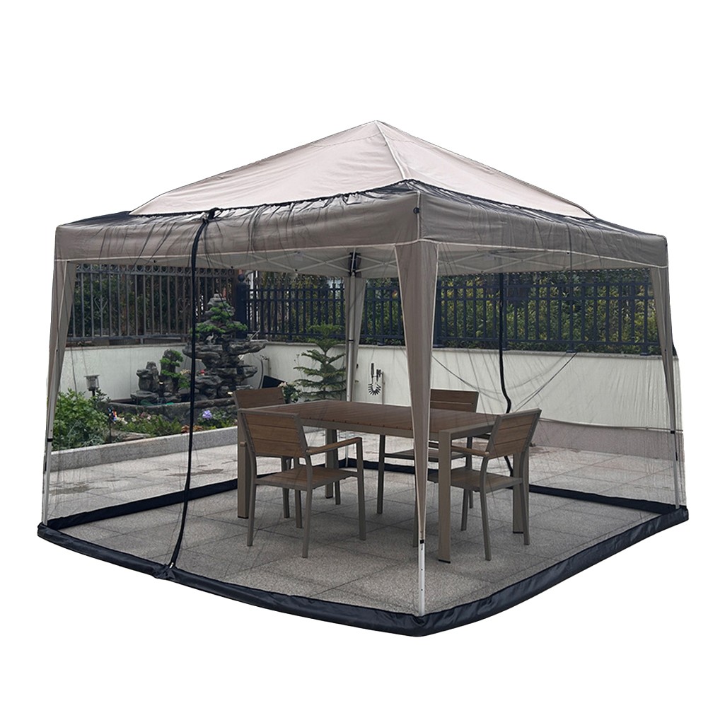 Spacious 300x300cm Tent with Mesh Design and Weighted Support for Outdoors