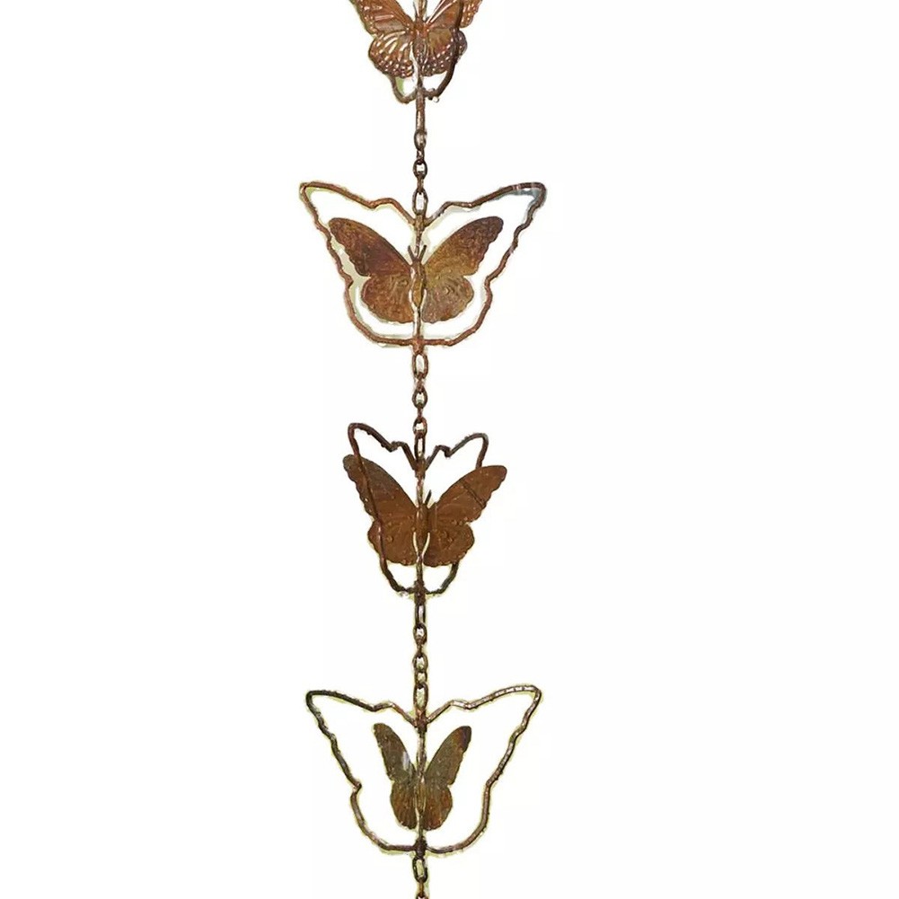 Wind Chime with Metal Butterflies for Tranquil Outdoor Decor 16x14x5cm - Picture 21 of 24