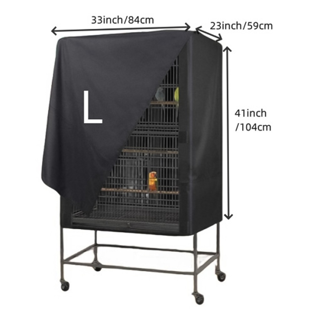 Grande housse cage perroquet 2024 noir avec propriétés imperméables pour la sécurité des oiseaux