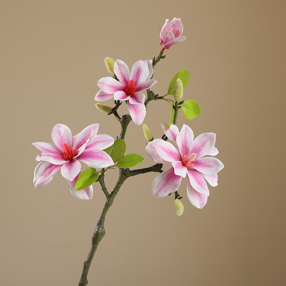 Flexible Design 40cm Artificial Magnolia Flowers for Various Decorative Styles