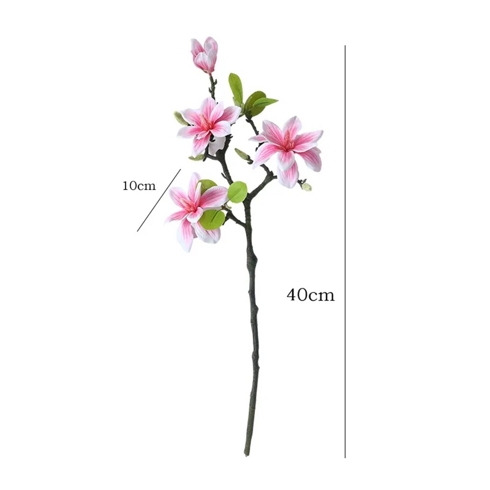 Flexible Design 40cm Artificial Magnolia Flowers for Various Decorative Styles