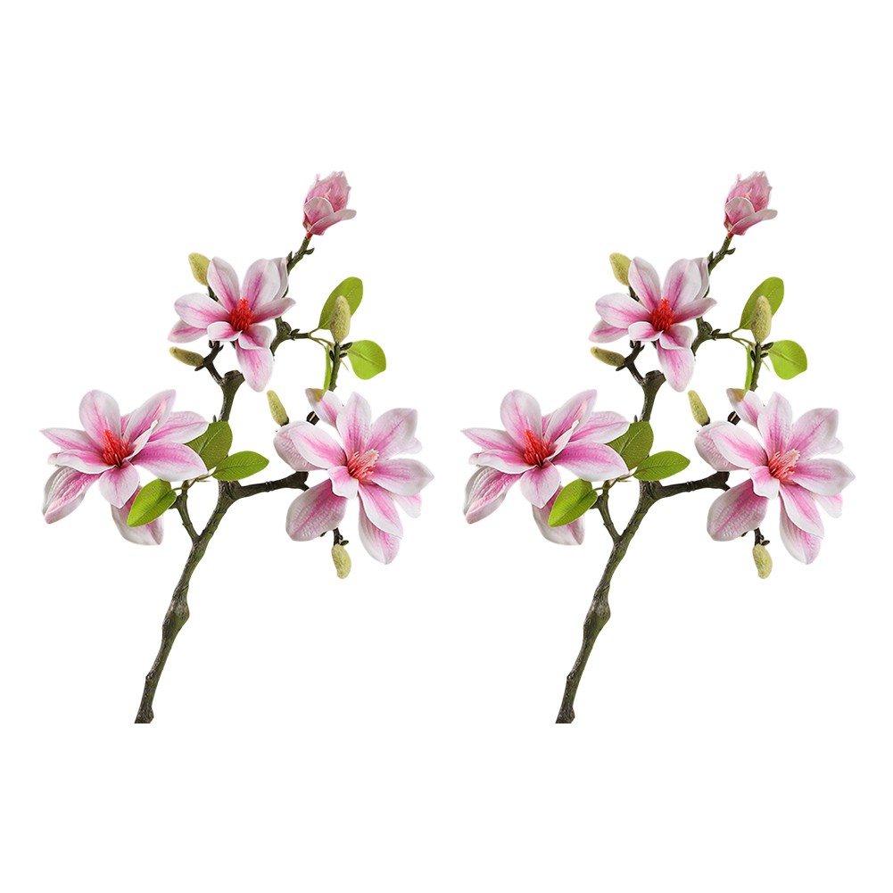 Flexible Design 40cm Artificial Magnolia Flowers for Various Decorative Styles
