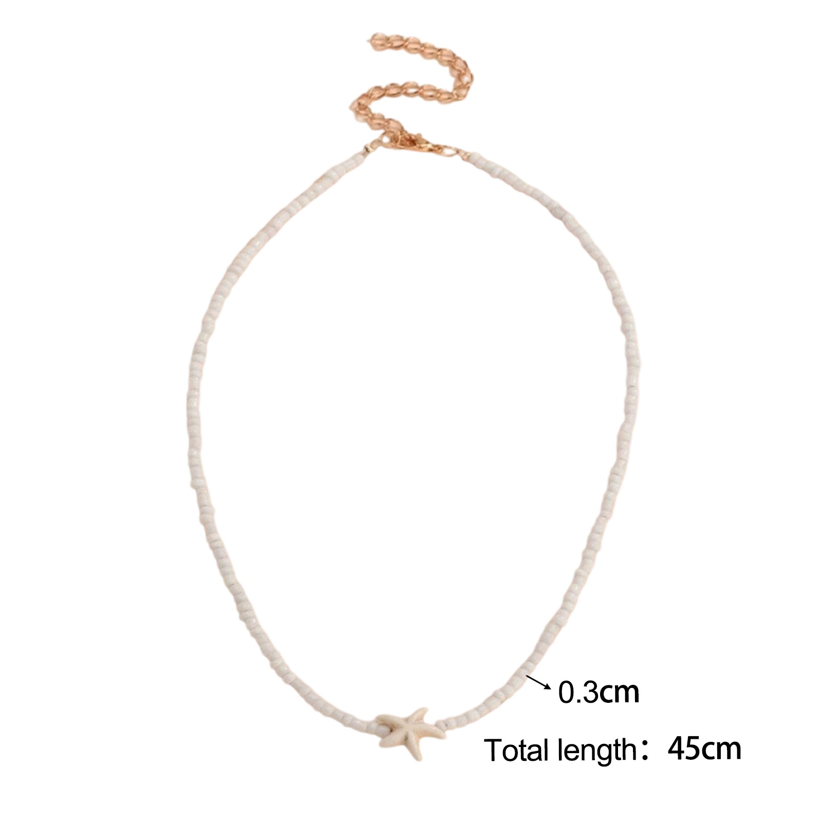 Elegant Handmade Bead Necklace with Starfish for Casual or Formal Wear