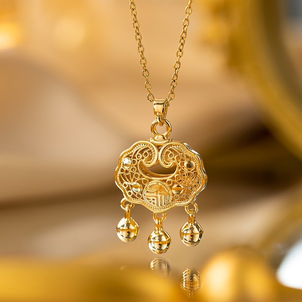 Collier Chinois Fantaisie - Vintage Traditionnel - Métal - Bijou De Créateur