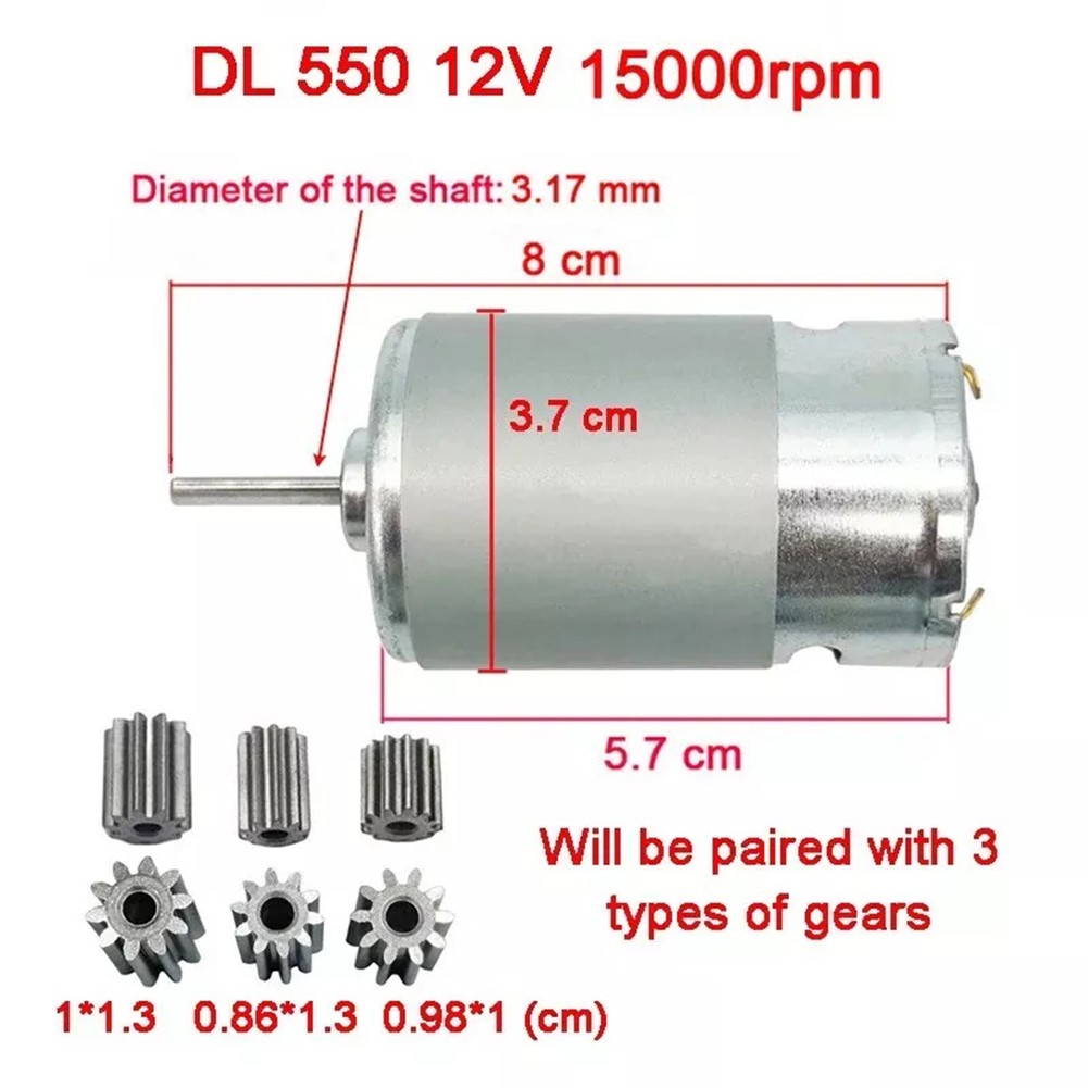 Children's Electric Car Motor RS550 RS390 RS380 6V 12V 24V Gear Options - Picture 73 of 123