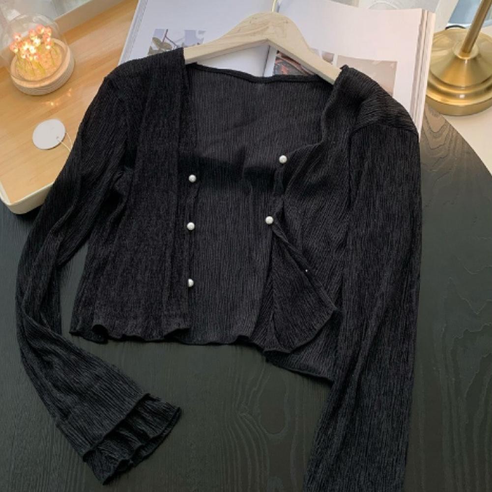 Loose Buttoned Cardigan for Women Ideal Sun Protection and Comfortable Fit - Picture 6 of 8