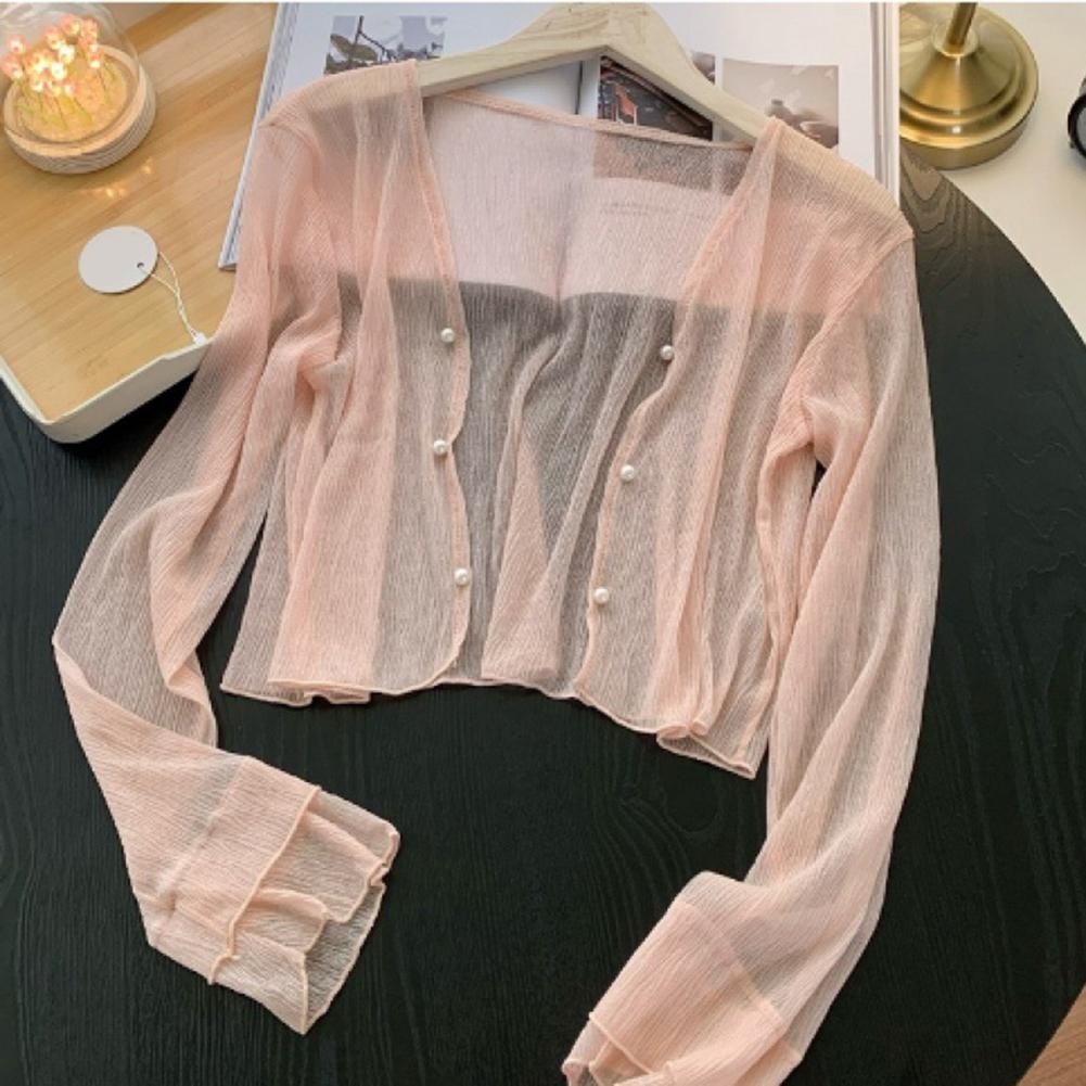 Loose Buttoned Cardigan for Women Ideal Sun Protection and Comfortable Fit - Picture 7 of 8