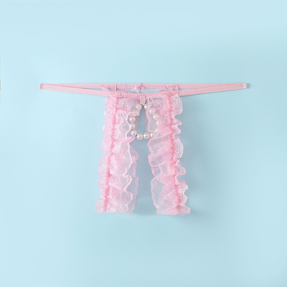 String homme élégant avec motif dentelle vendre bout ouvert taille basse GString sous