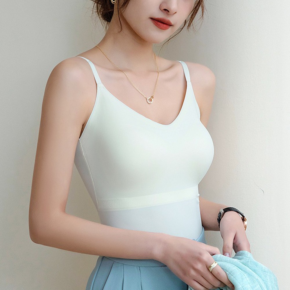 Elegant Womens Camisole with Chest Pad Slim Fit for Fashion Enthusiasts - Picture 8 of 13