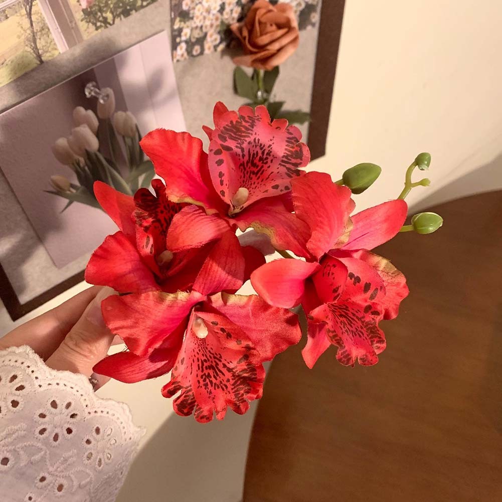 Charmante Haarnadel für Frauen simuliertes Lilienblumendesign soldes für süße Frisu