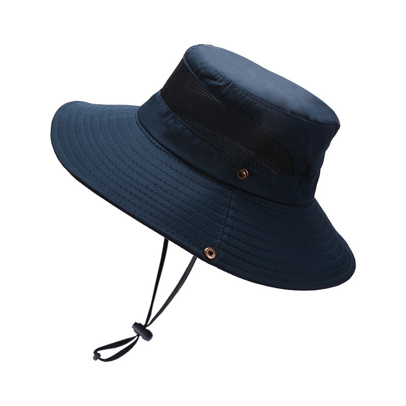 Chapeau de soleil officiel large bord réglable avec panneaux en maille pour un plaisir e