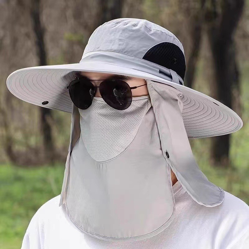 Fishing Hat Breathable Sun Hat Adjustable Fit Design Breathable Mesh Panel - Picture 15 of 17