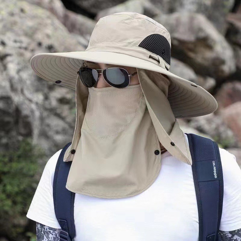 Fishing Hat Breathable Sun Hat Adjustable Fit Design Breathable Mesh Panel - Picture 16 of 17