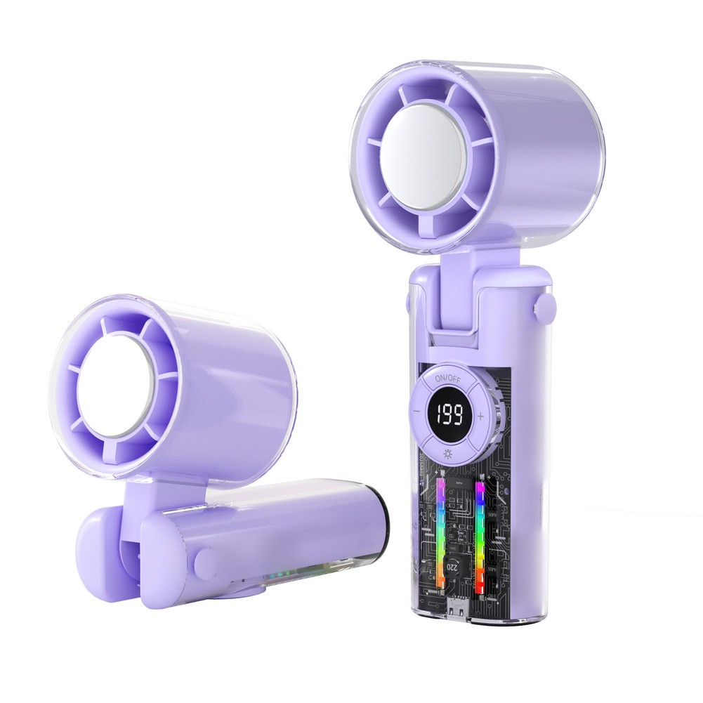 Rechargeable Portable Fan 199 Speeds with Ice Function for Outdoor Use - Bild 16 von 17