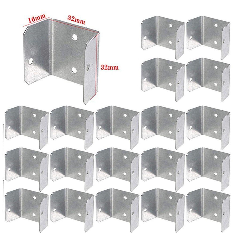 Fence Panel Clips 20 Pack 35mm 45mm Galvanized Steel for Efficient Installation