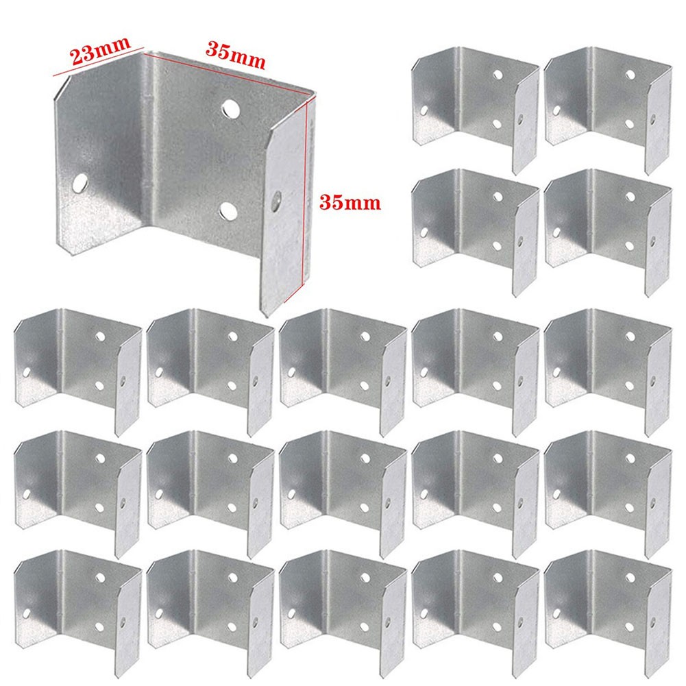 Fence Panel Clips 20 Pack 35mm 45mm Galvanized Steel for Efficient Installation
