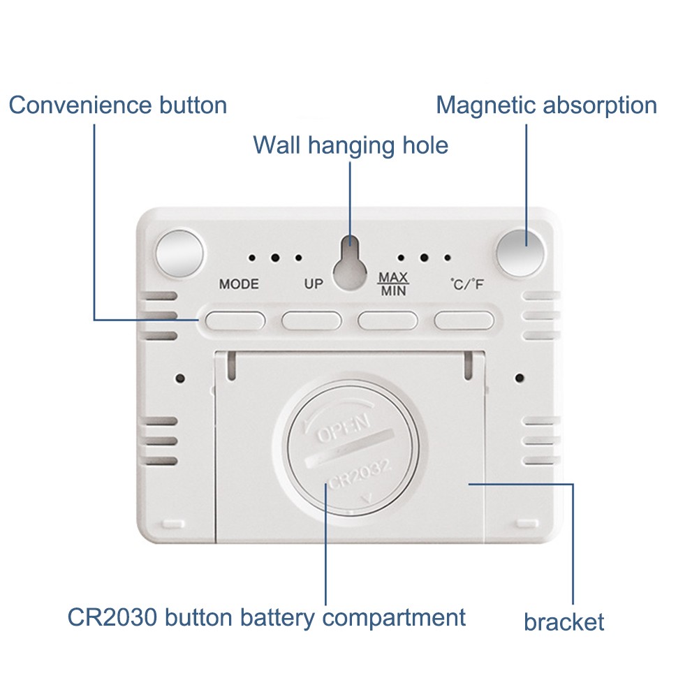 Magnetic Design Alarm Clock with Temperature and Humidity Monitoring Features - Picture 19 of 20