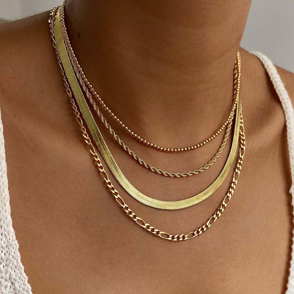 Chic Stacked Snake Bone Chain Necklace for a Unique Fashion Accessory Statement - Picture 19 of 28