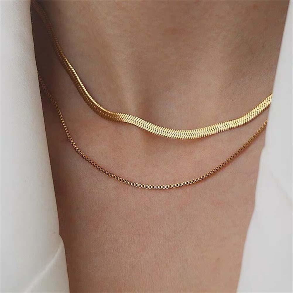 Chic Stacked Snake Bone Chain Necklace for a Unique Fashion Accessory Statement - Picture 15 of 28